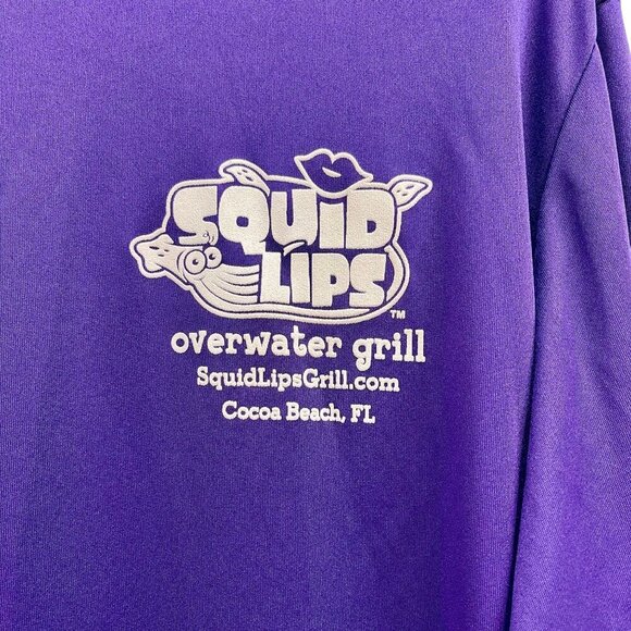 Squid Lips Sunset Bar Purple Performance Long Sleeve Shirt Size S NWOT Women - Picture 3 of 6